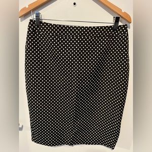 Black and white polka dot skirt